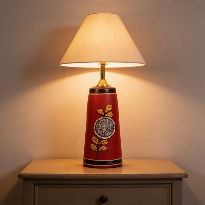 Red Ember Terracotta Table Lampshade (10x10x19)