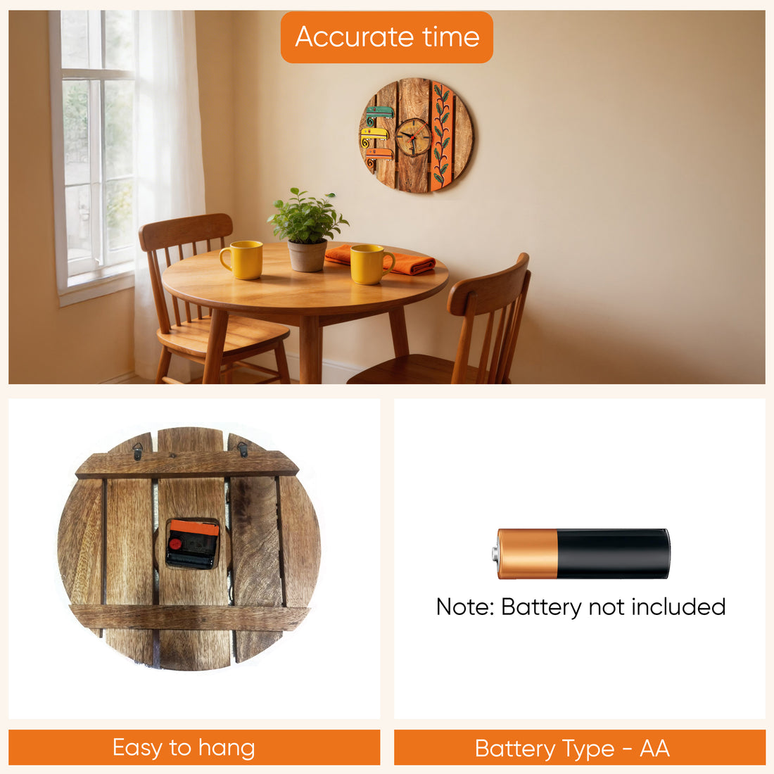 Majestic Elephants Wall Clock (12x1x12)