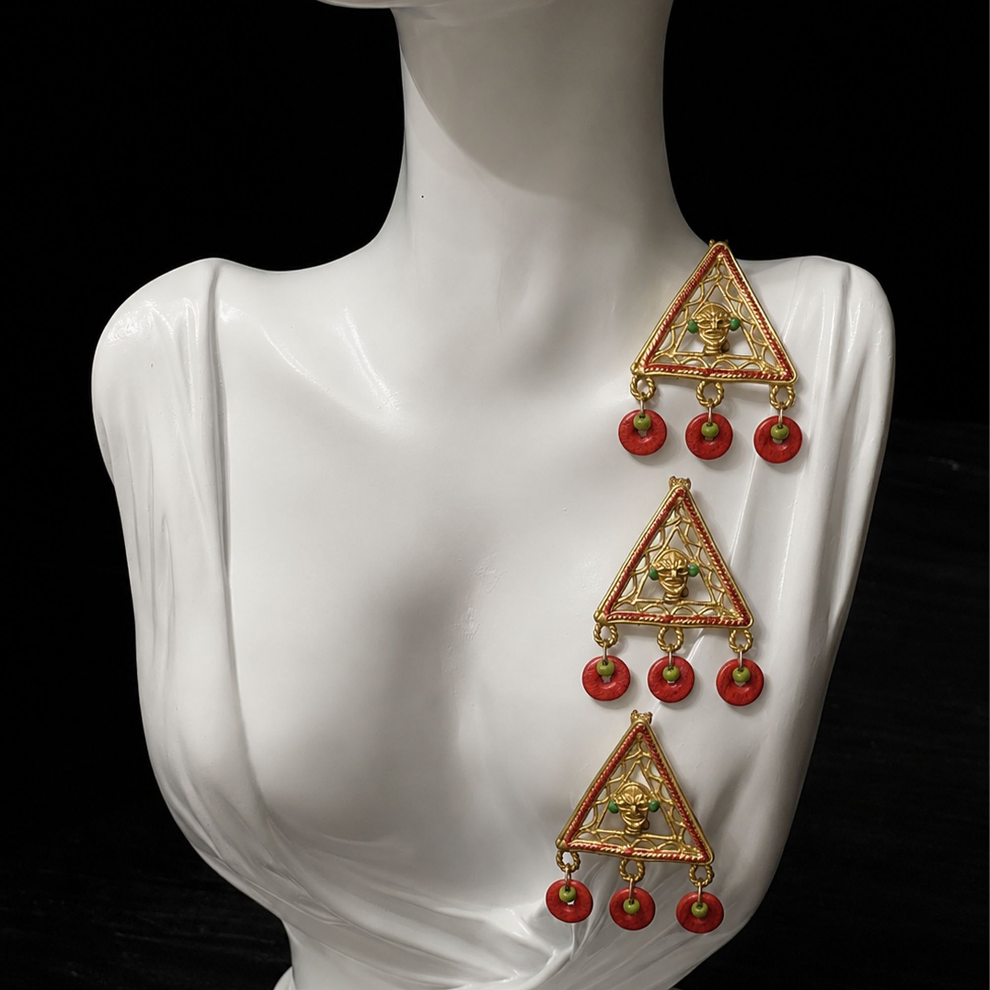 Tribal Trinity Handcrafted Brass Buttons S03