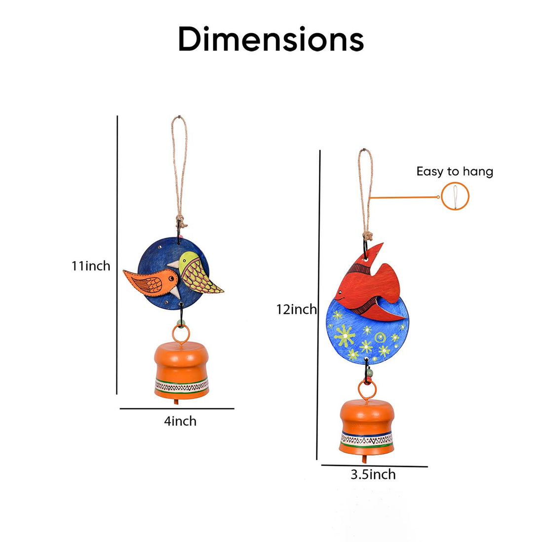 Celestial Harmony Bird & Fish Wind Chime Set