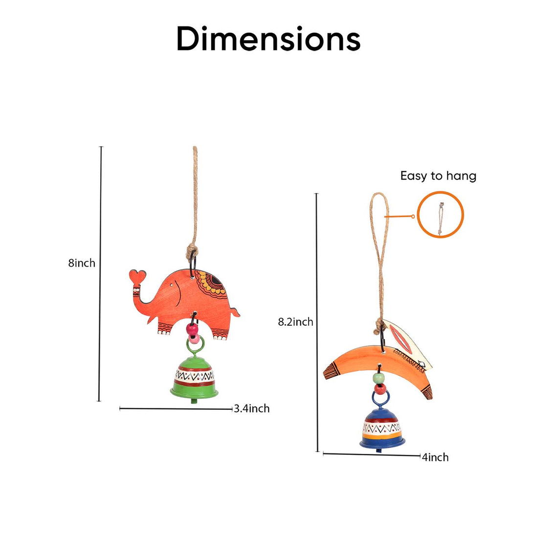 Elephant & Toucan Harmony Wind Chime Set