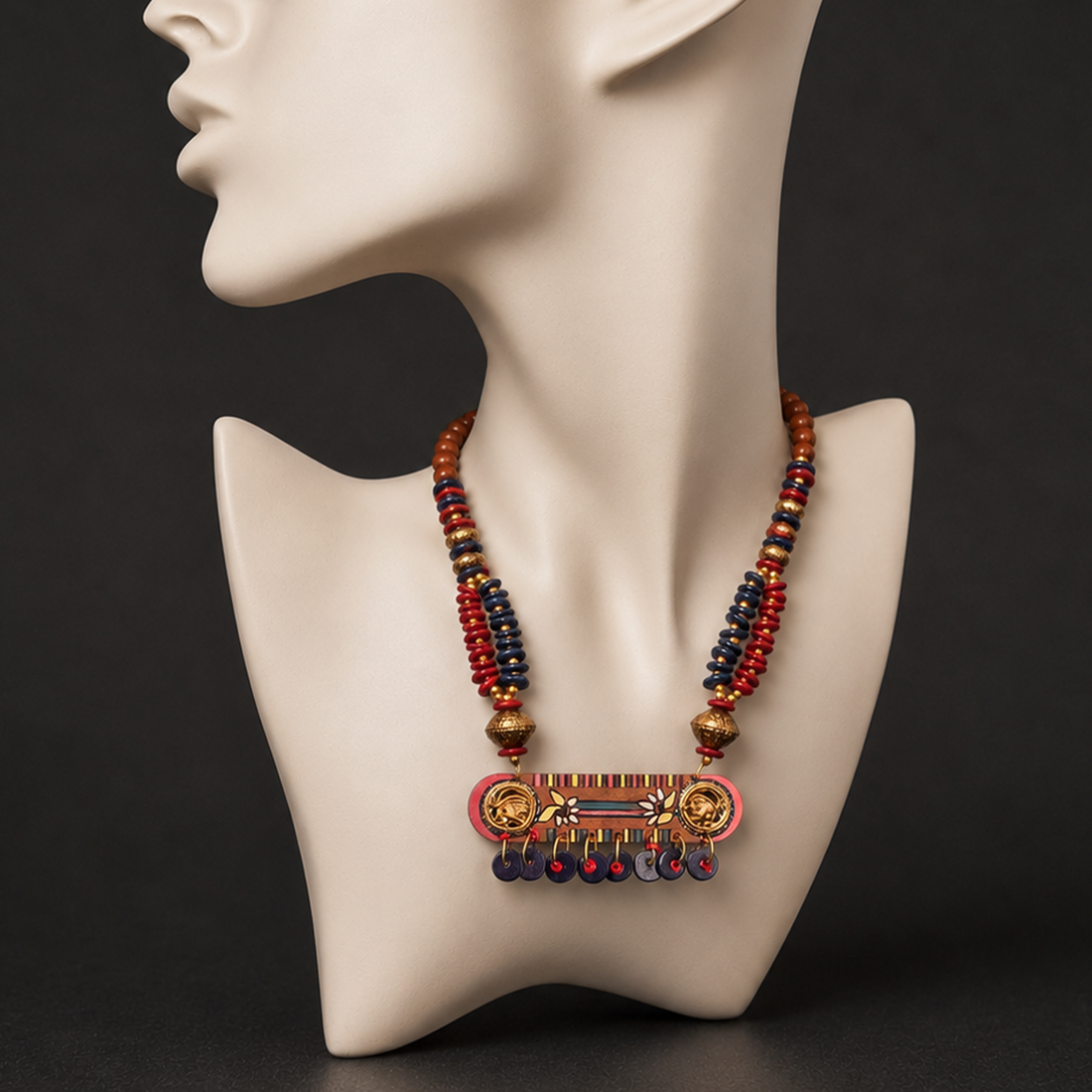 The Wise' Handcrafted Tribal Dhokra Necklace
