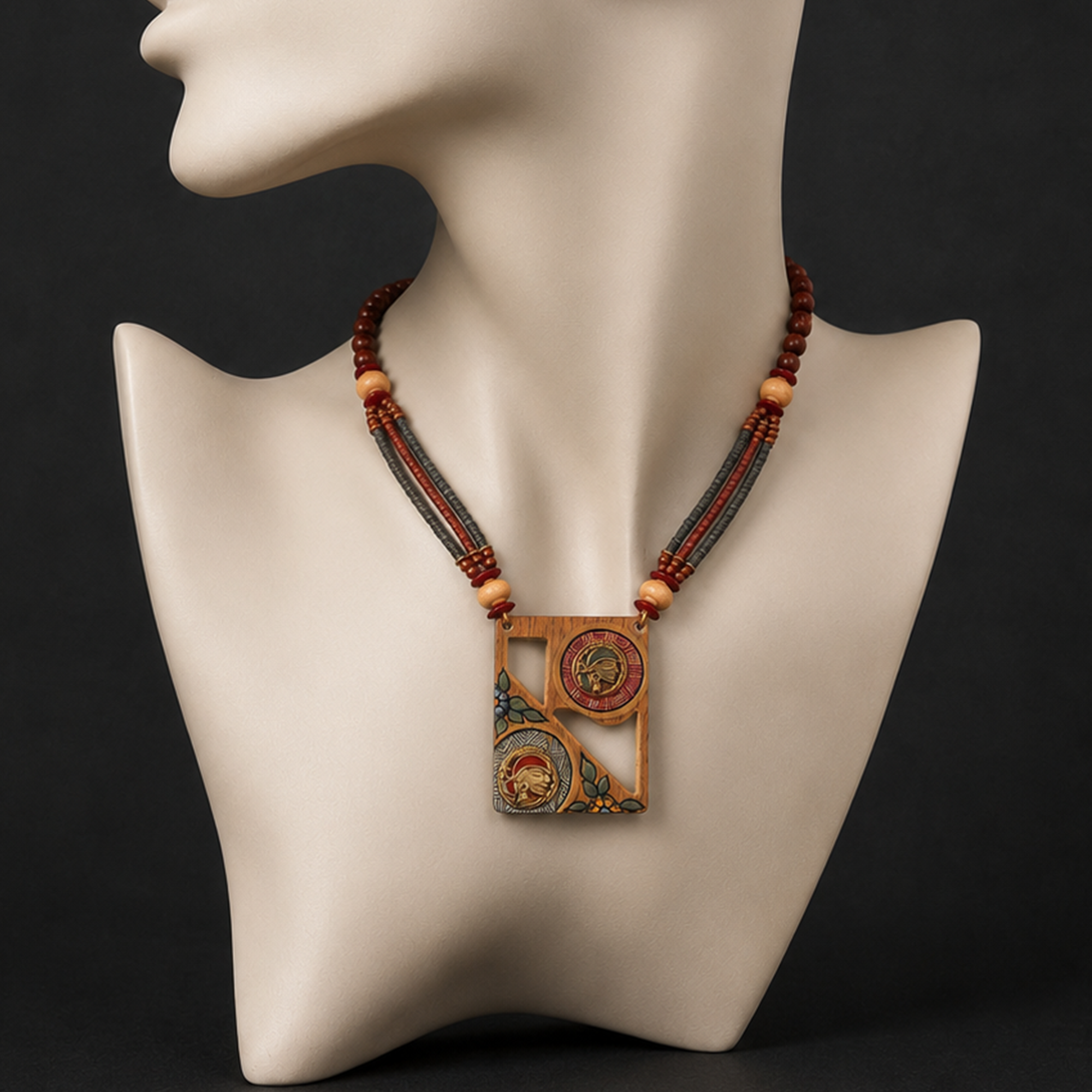 Two to Tango' Handcrafted Tribal Dhokra Necklace