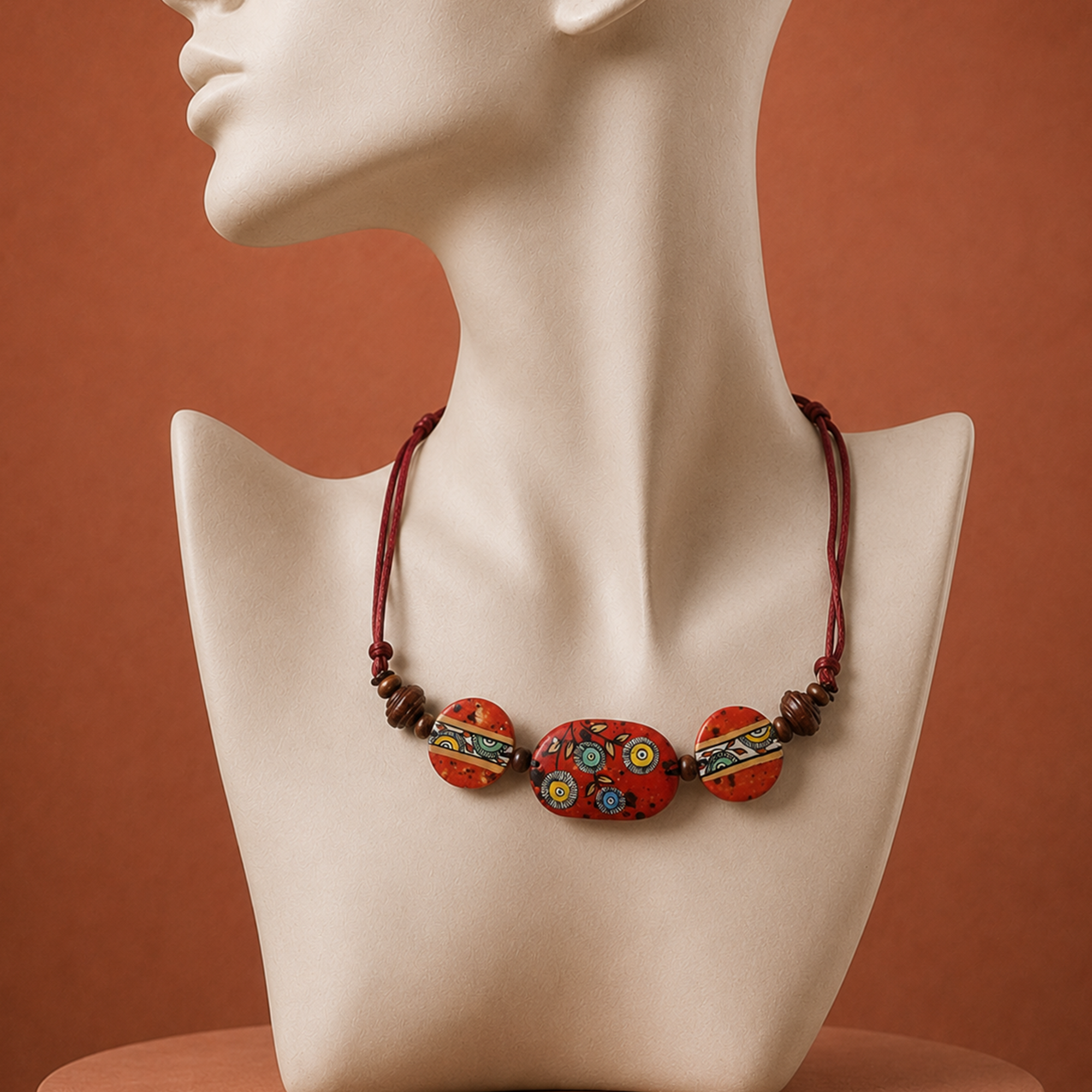 Kaleidoscope Keepsake Locket Handcrafted Ethnic Necklace