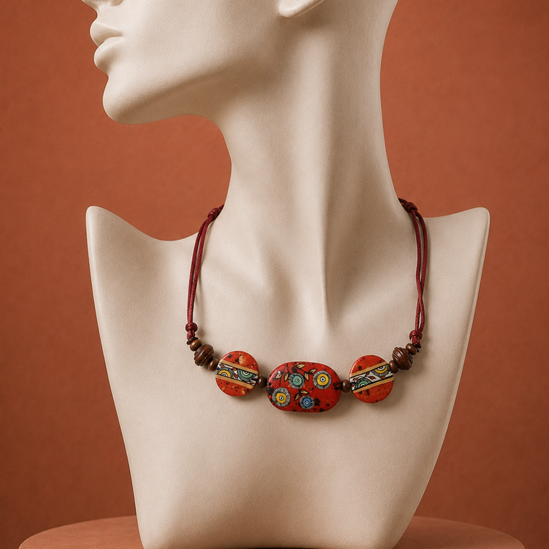 Kaleidoscope Keepsake Locket Handcrafted Ethnic Necklace