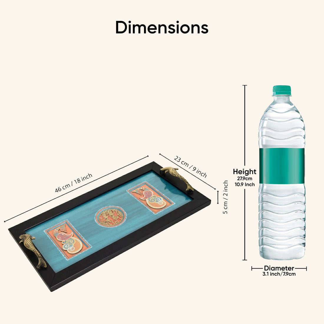 Peacock Elegance Tray