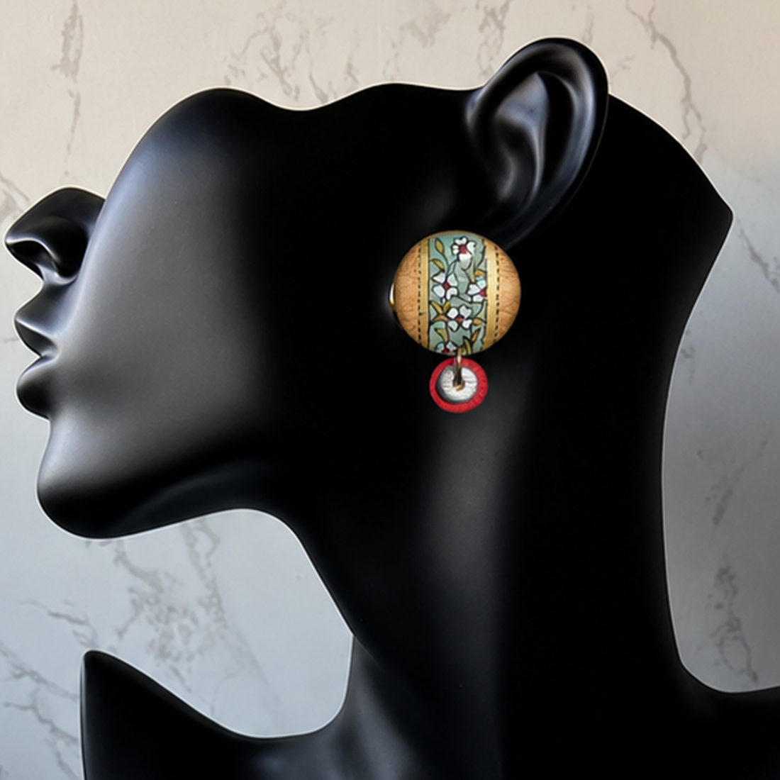 Vibrant Strokes Ethnic Studs