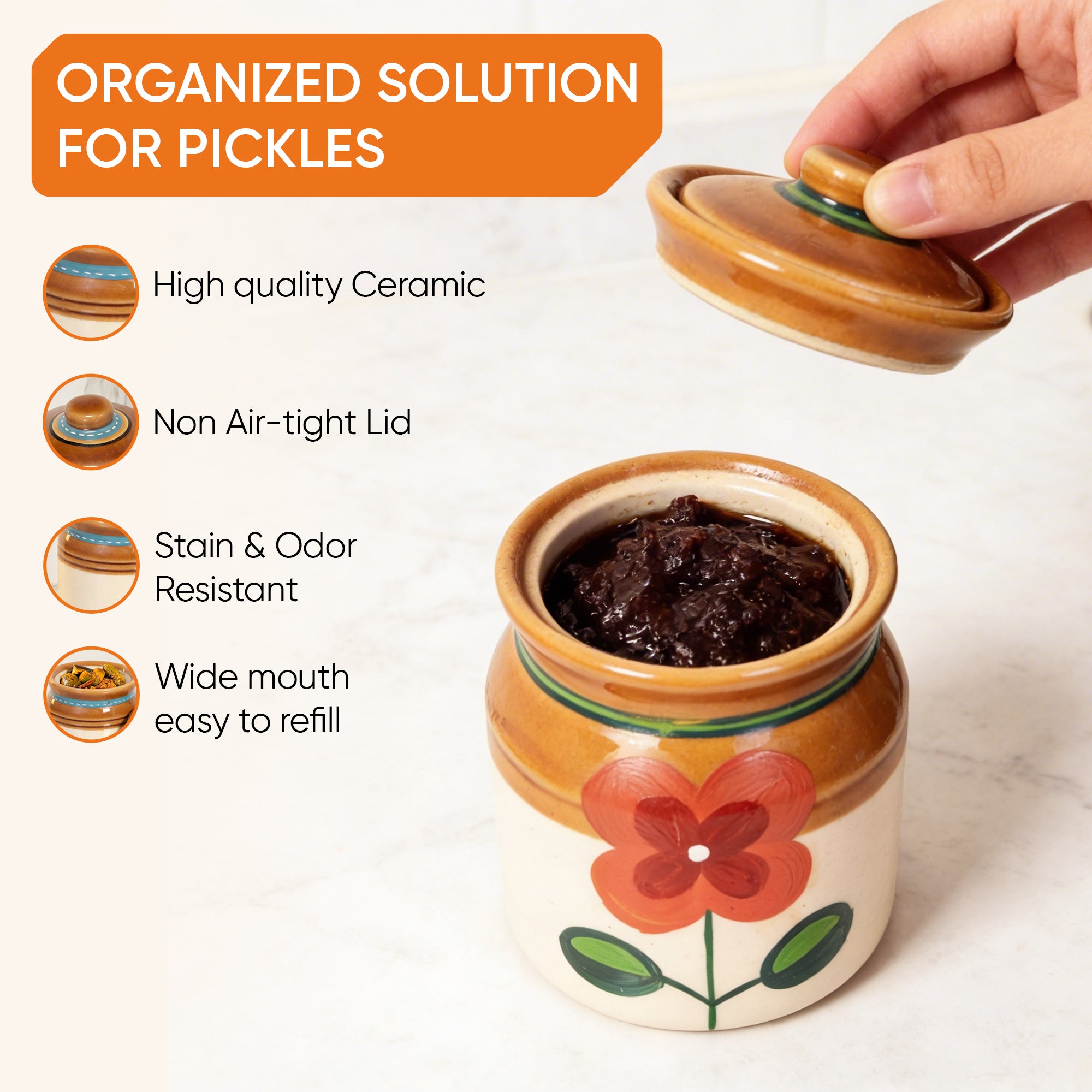 Pickle Jars Set of 2 with stand