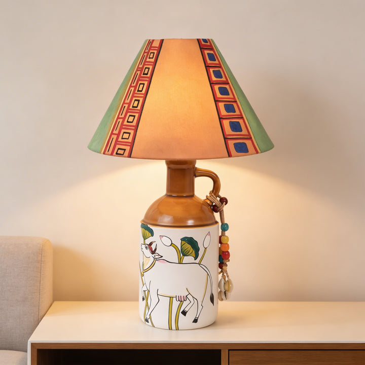 Royal Beige Radiance Ceramic Lamp & Shade