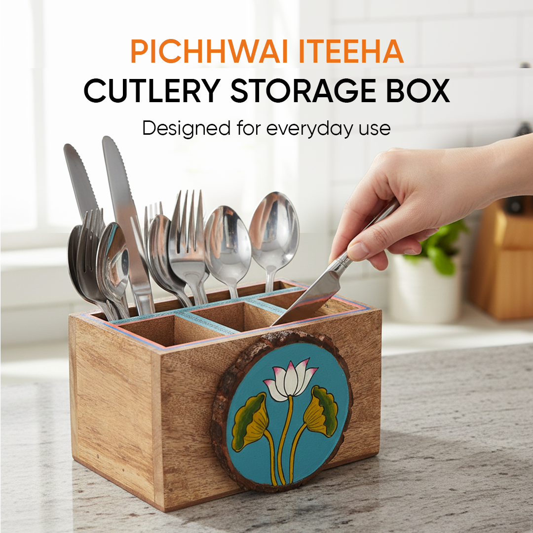 Pichhwai Iteeha Cutlery Storage Box
