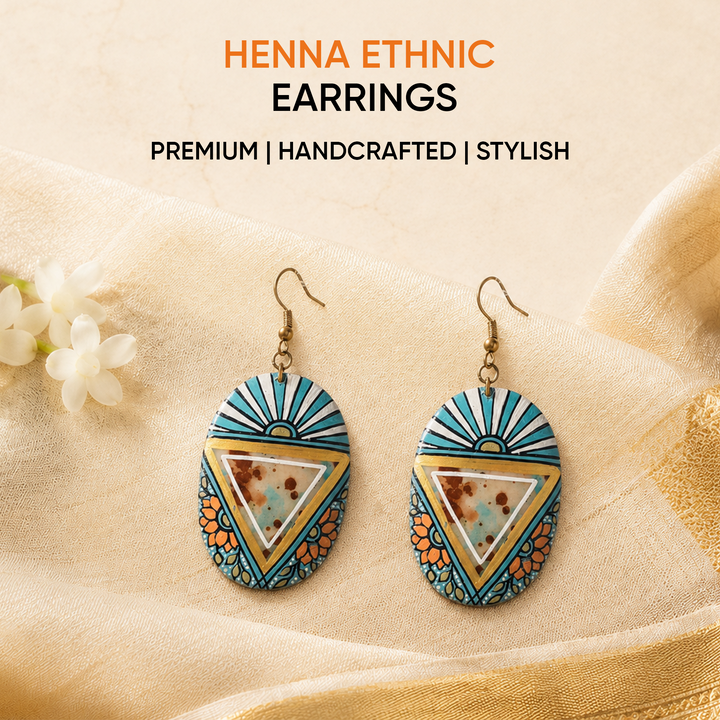 Soulful Henna Chandeliers Ethnic Earrings