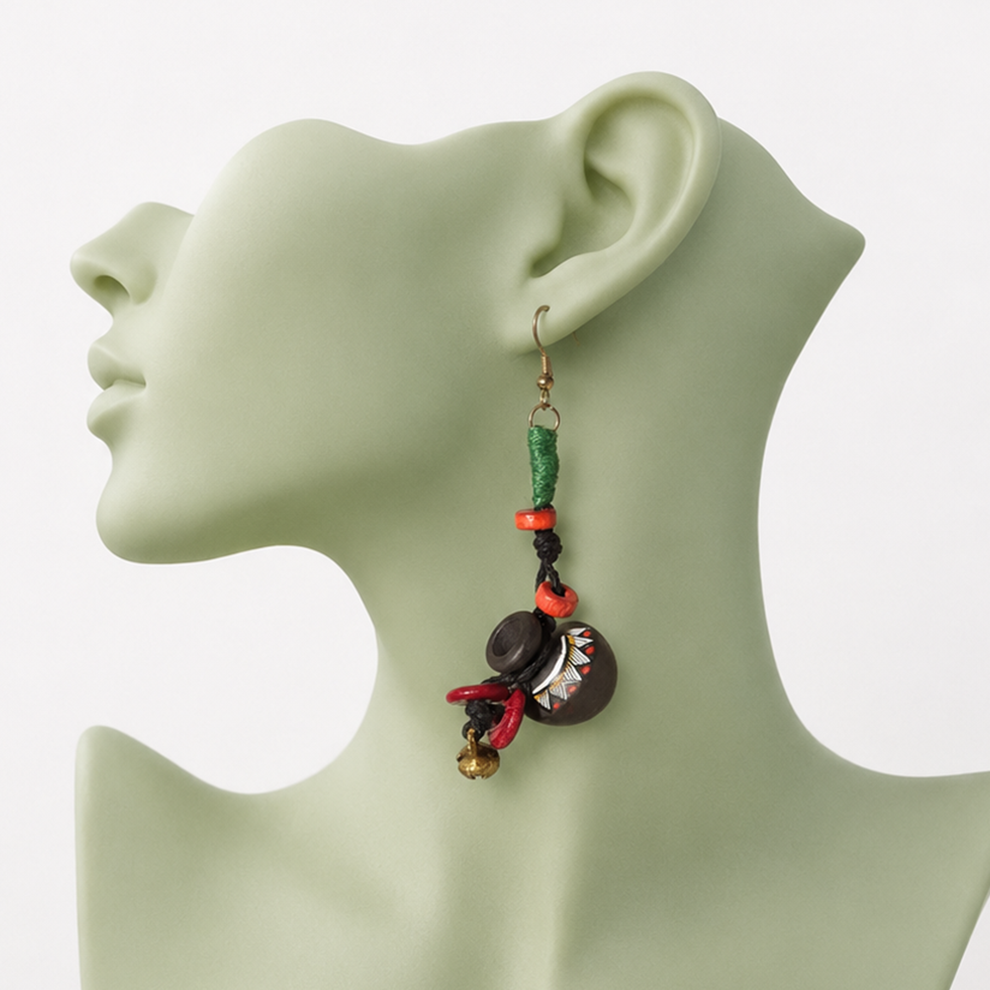Tribal Terracotta Danglers