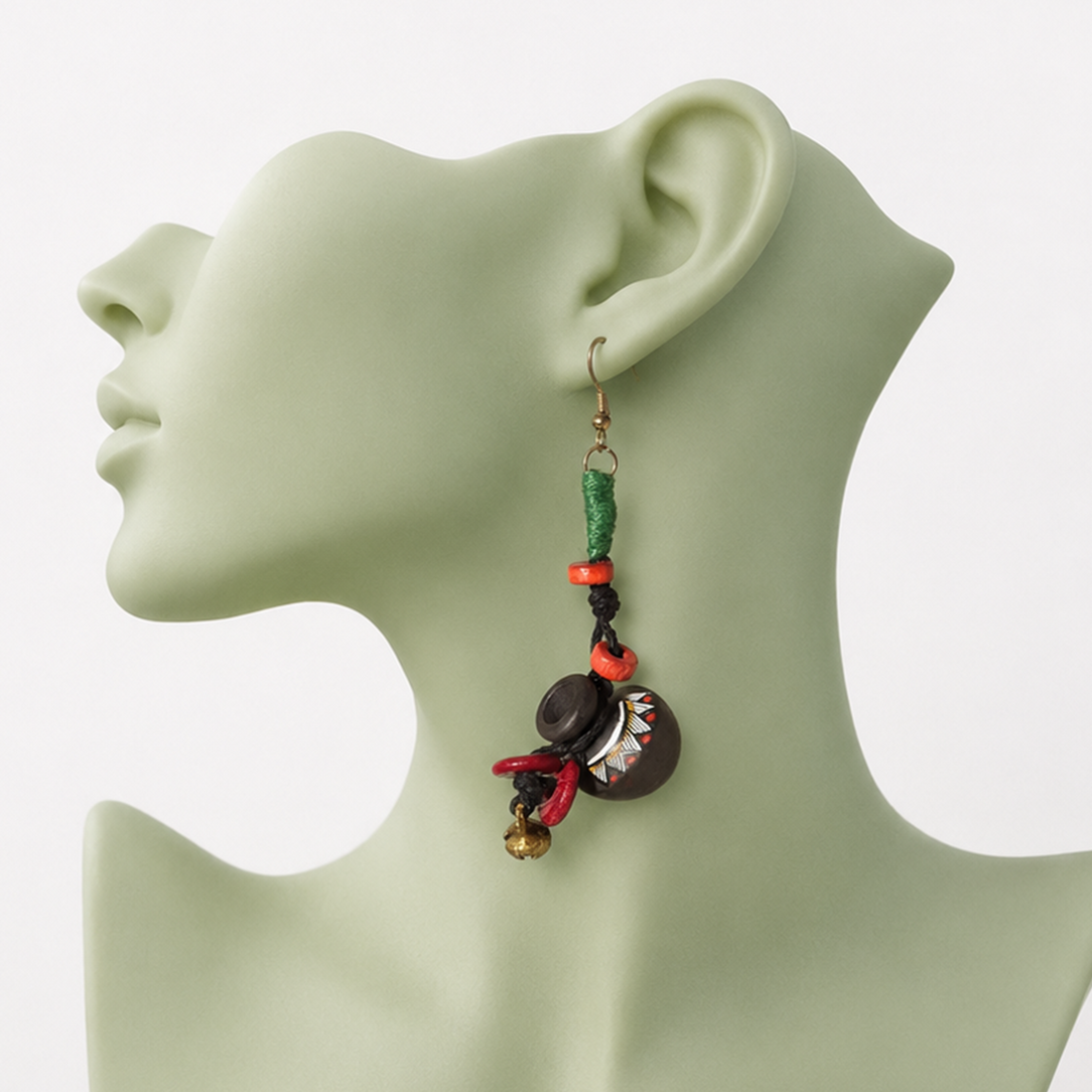 Tribal Terracotta Danglers
