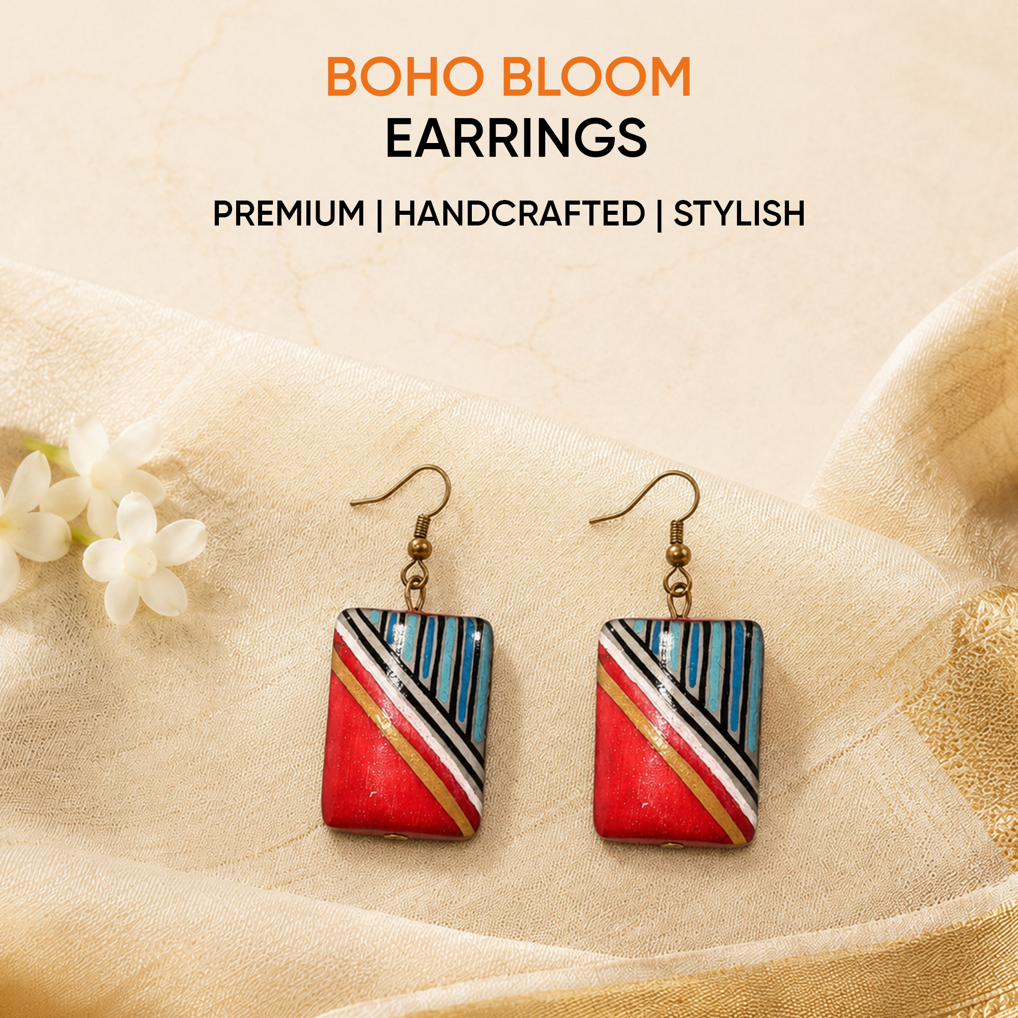 Boho Bloom Blossoms Ethnic Earrings