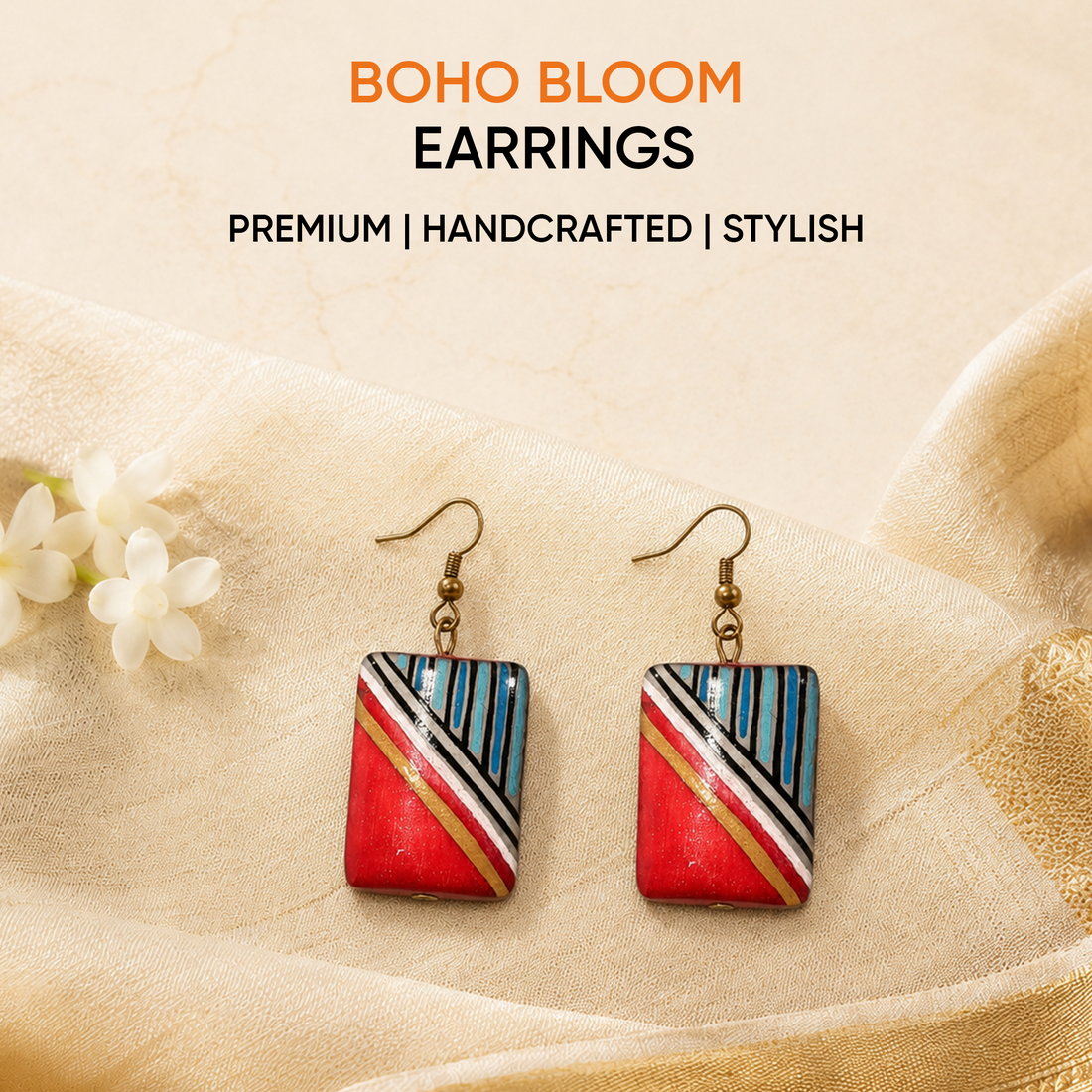 Boho Bloom Blossoms Ethnic Earrings