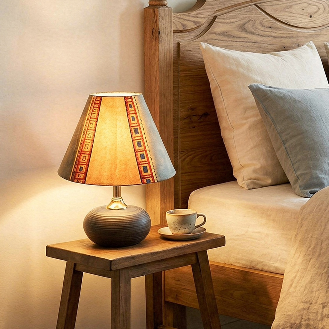 Midnight Glow Terracotta Table Lampshade (8x8x10)