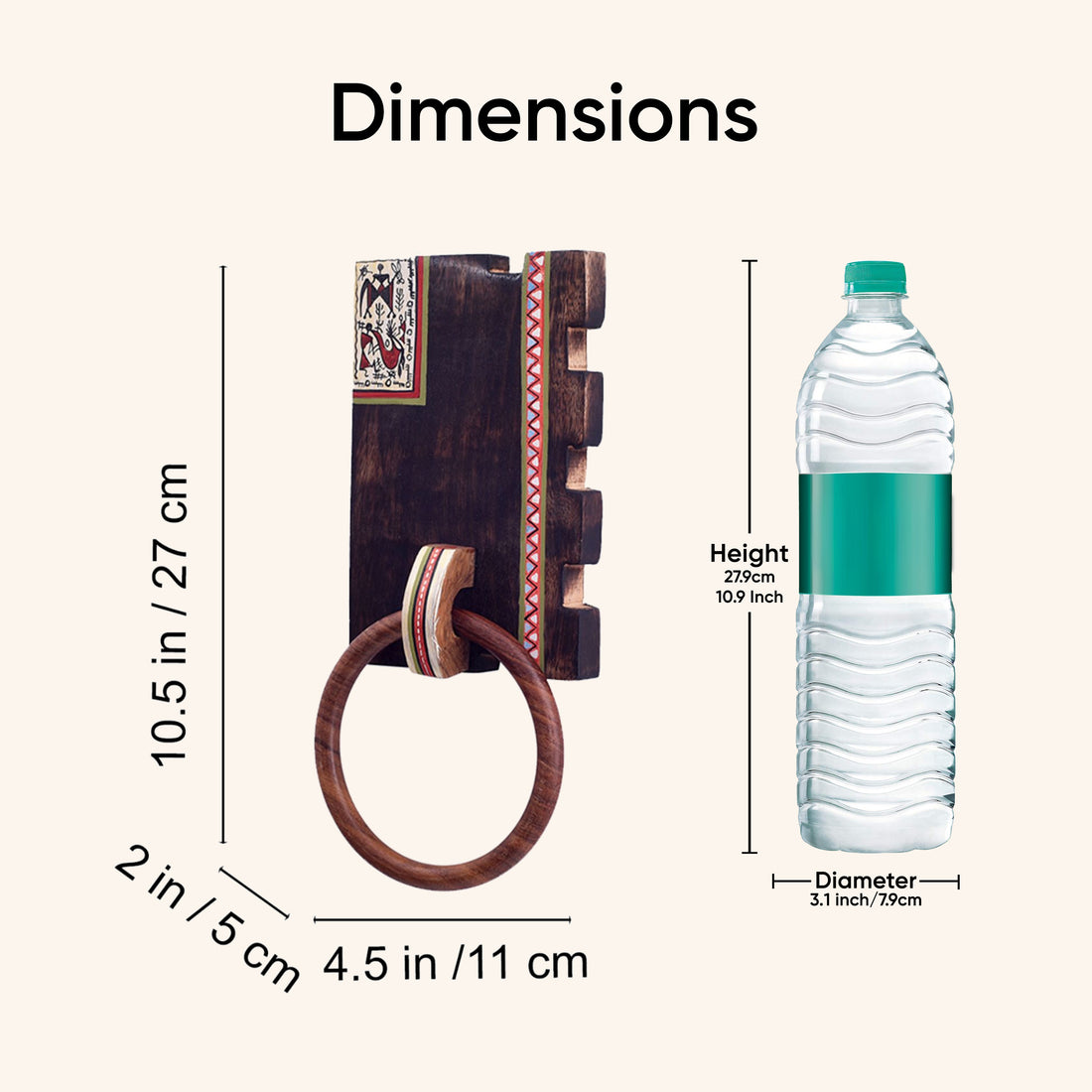 Warli Melody Towel Holder (4.5x2x10.5)