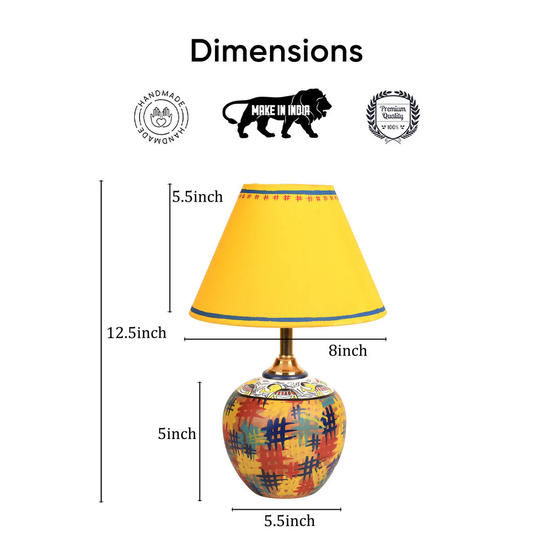 Colour Splash Terracotta Table Lamp (8x12)