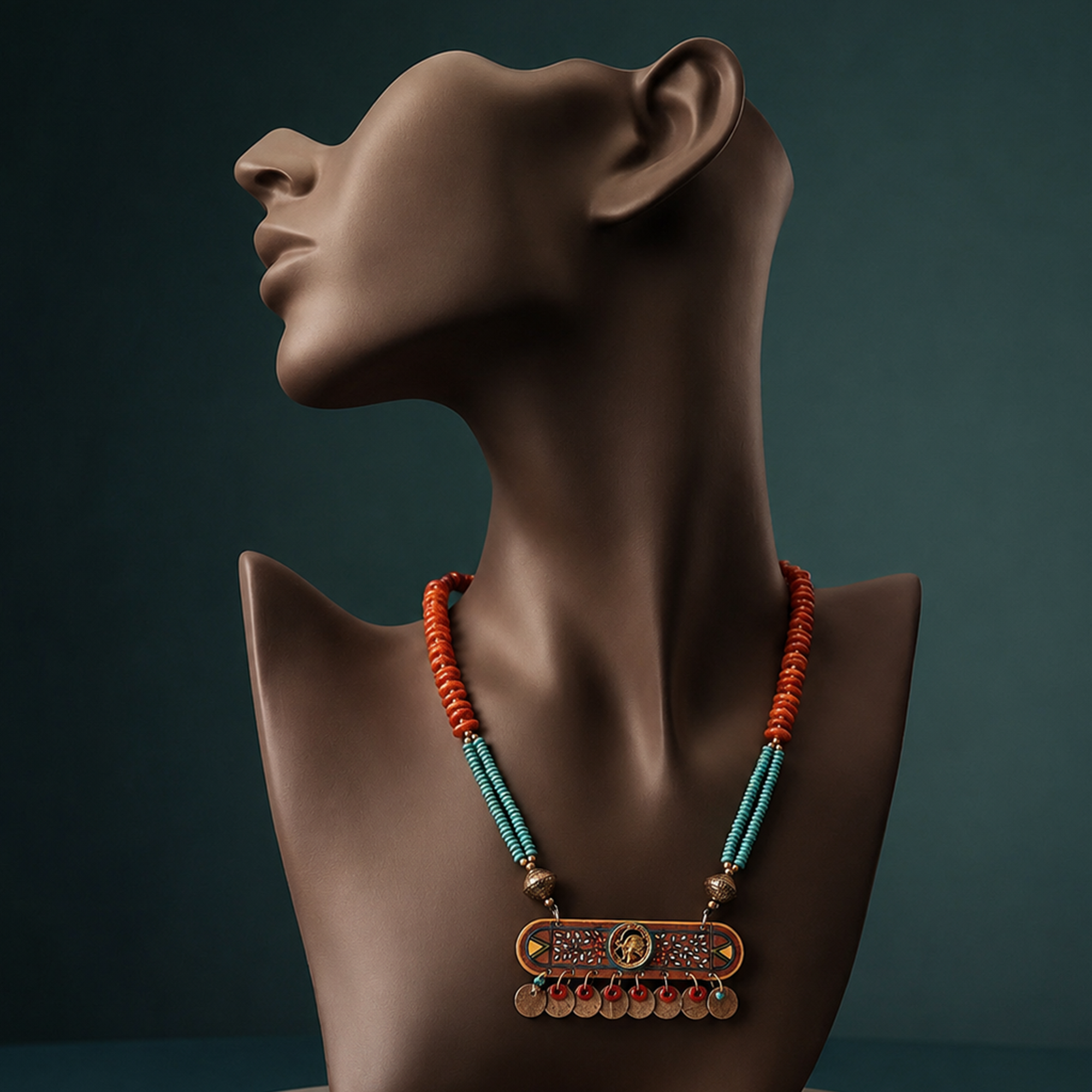 Urvashi' Handcrafted Tribal Dhokra Necklace