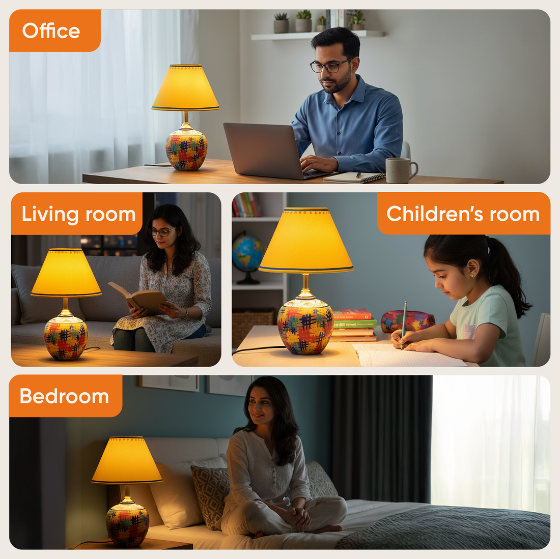 Colour Splash Terracotta Table Lamp (8x12)