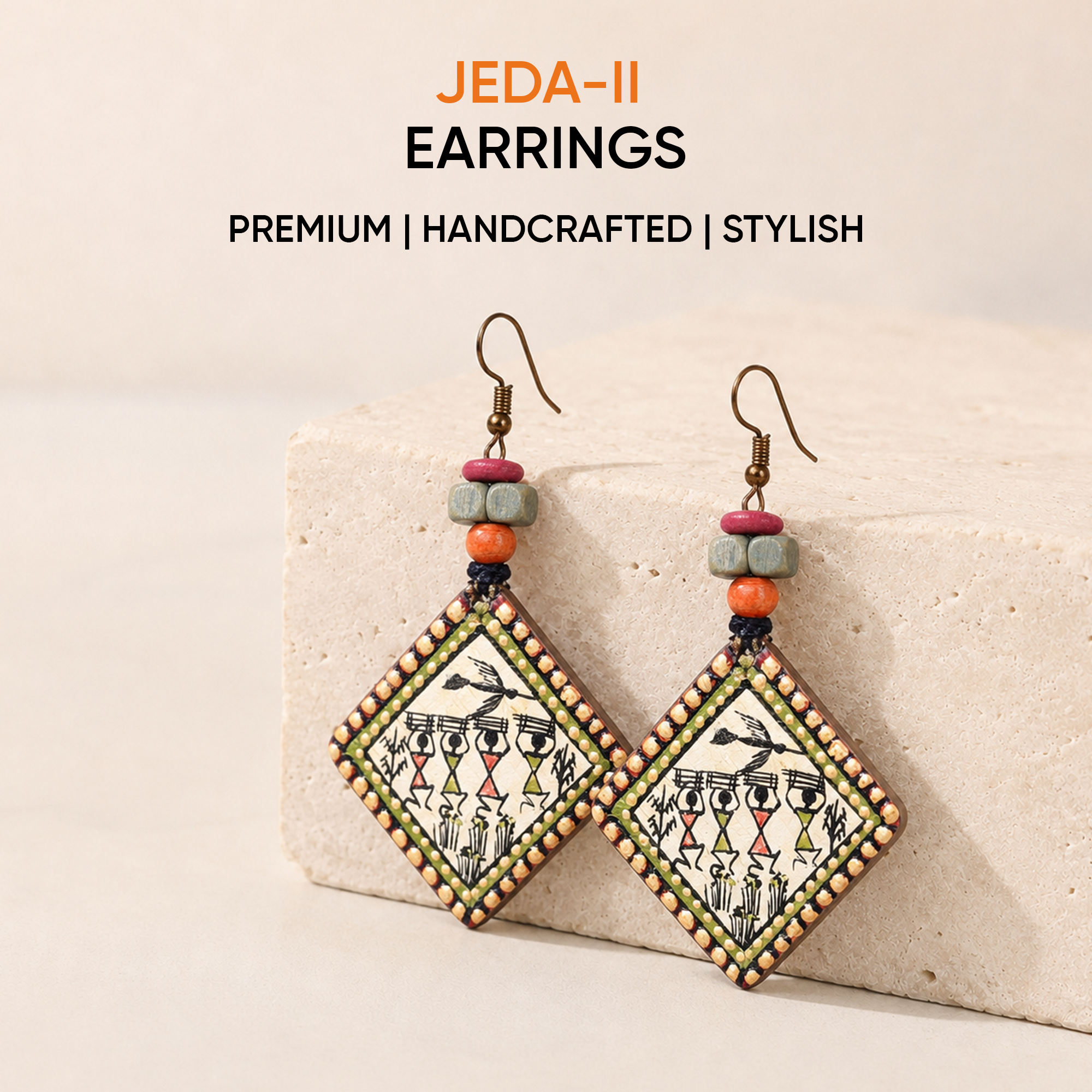 Jeda-II Tribal Art Earrings