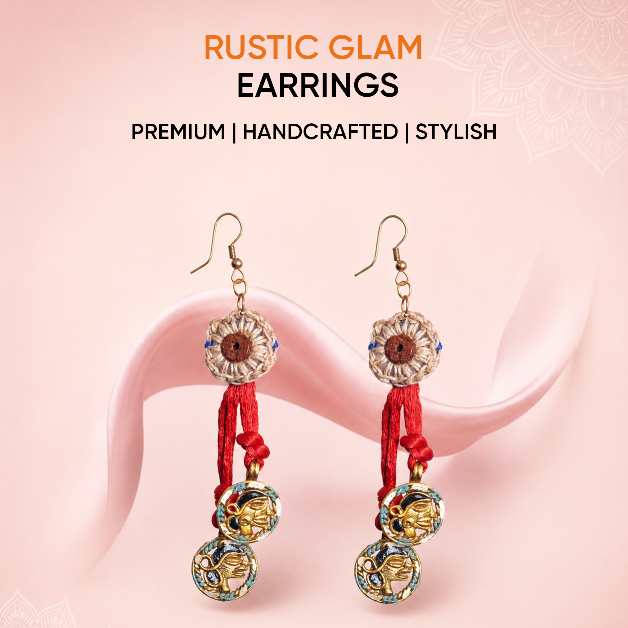Rustic Glam: Handcrafted Wooden Earrings