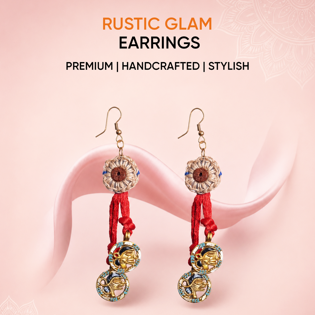 Rustic Glam: Handcrafted Wooden Earrings