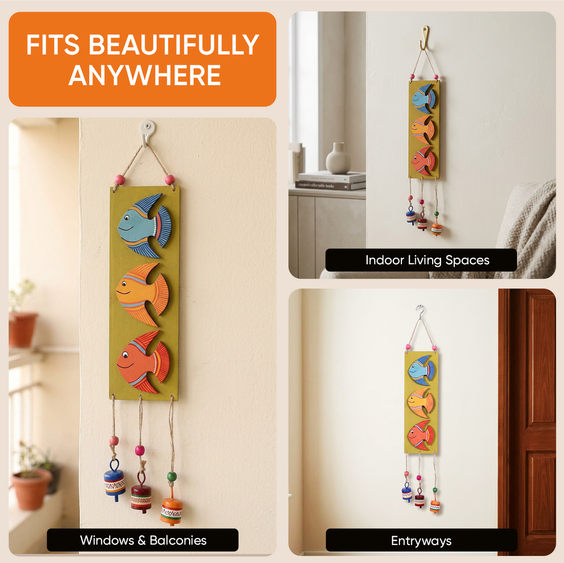Fishy Hues Windchime (3x1x19)