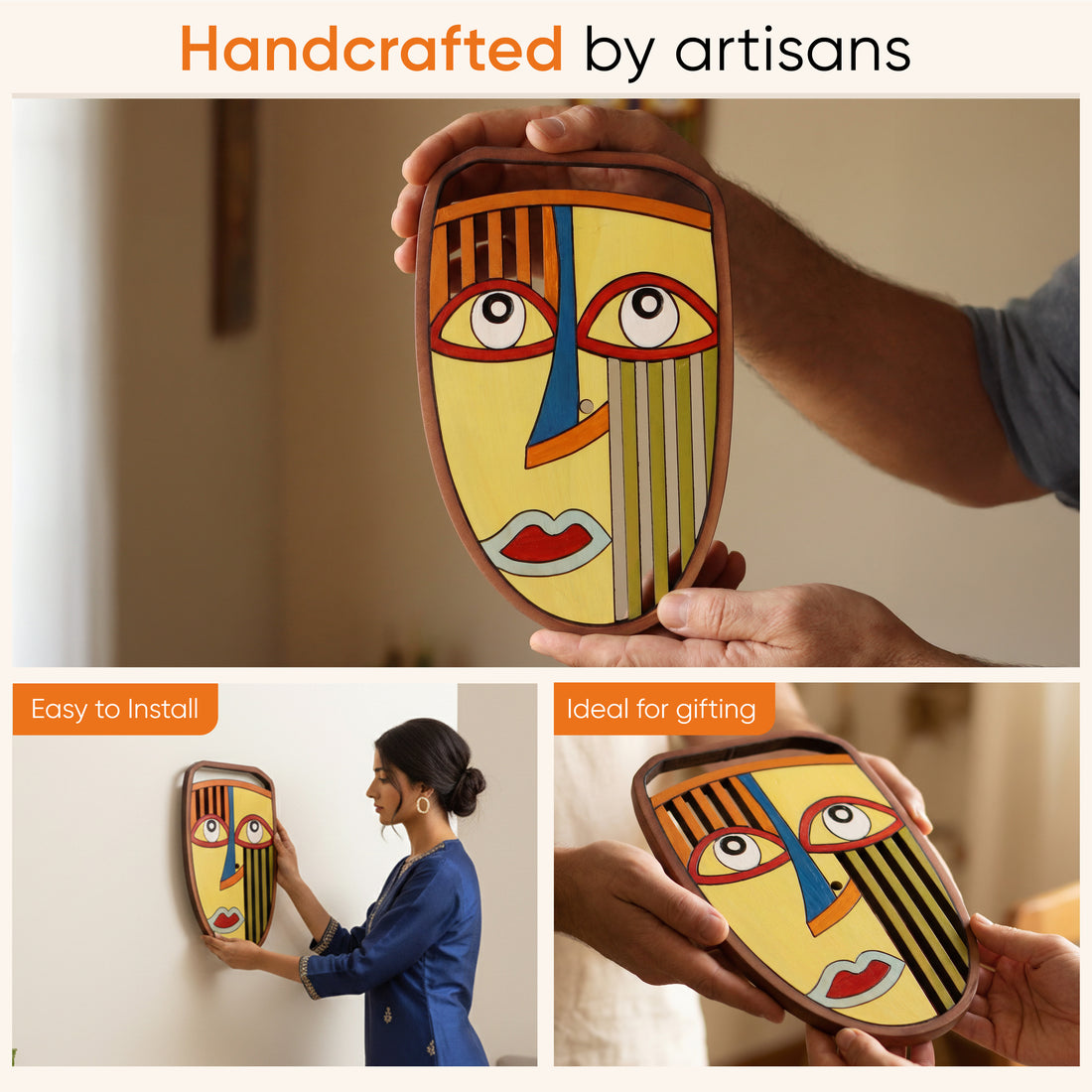 Candid Sunny Wall Decor Mask (7x11)