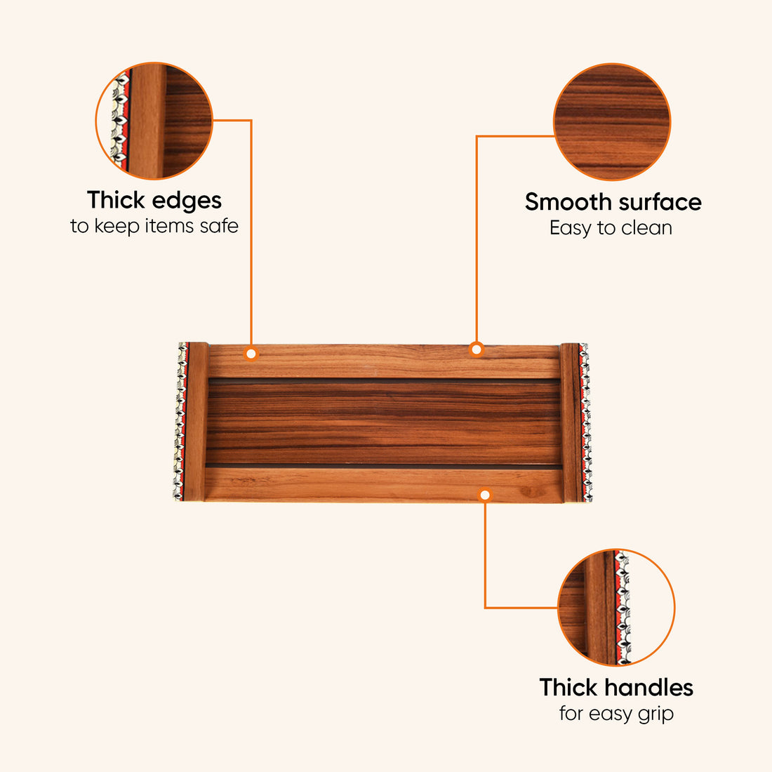 Artisanal Mosiac Wooden Tray