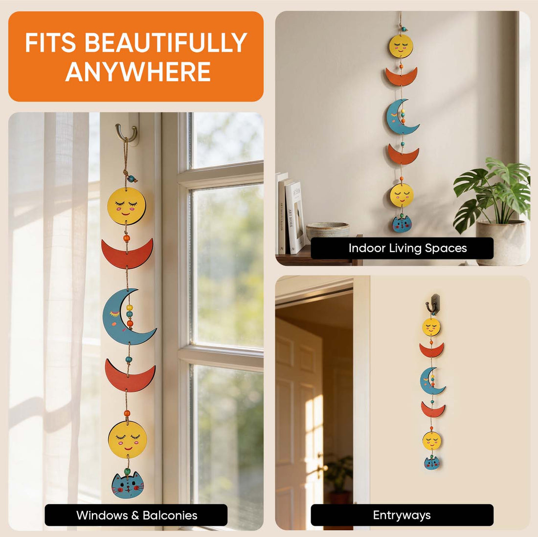 Celestial Kitty Wind Chime (29x4.5)