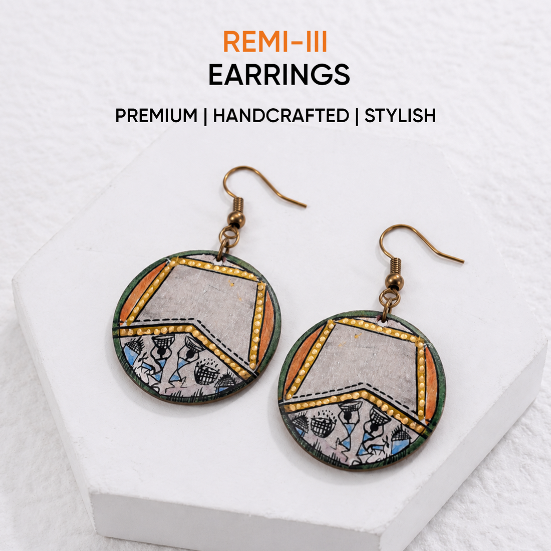Remi-III Handcrafted Tribal Art Earrings