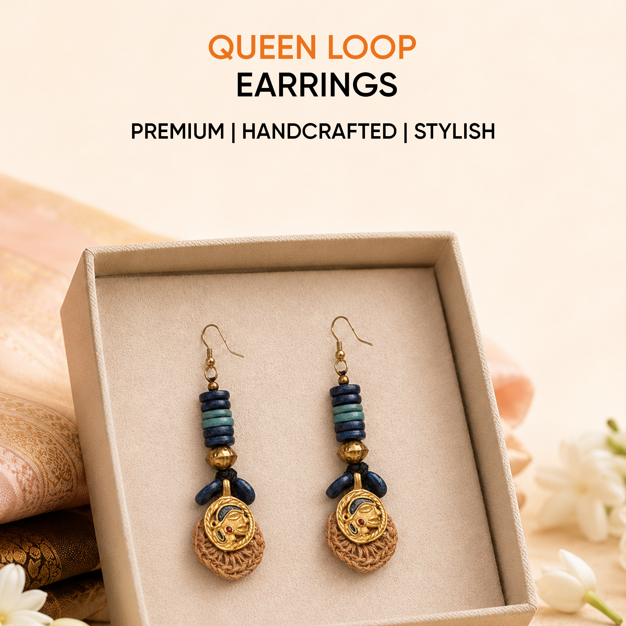 The Queens Loop Handcrafted Earrings
