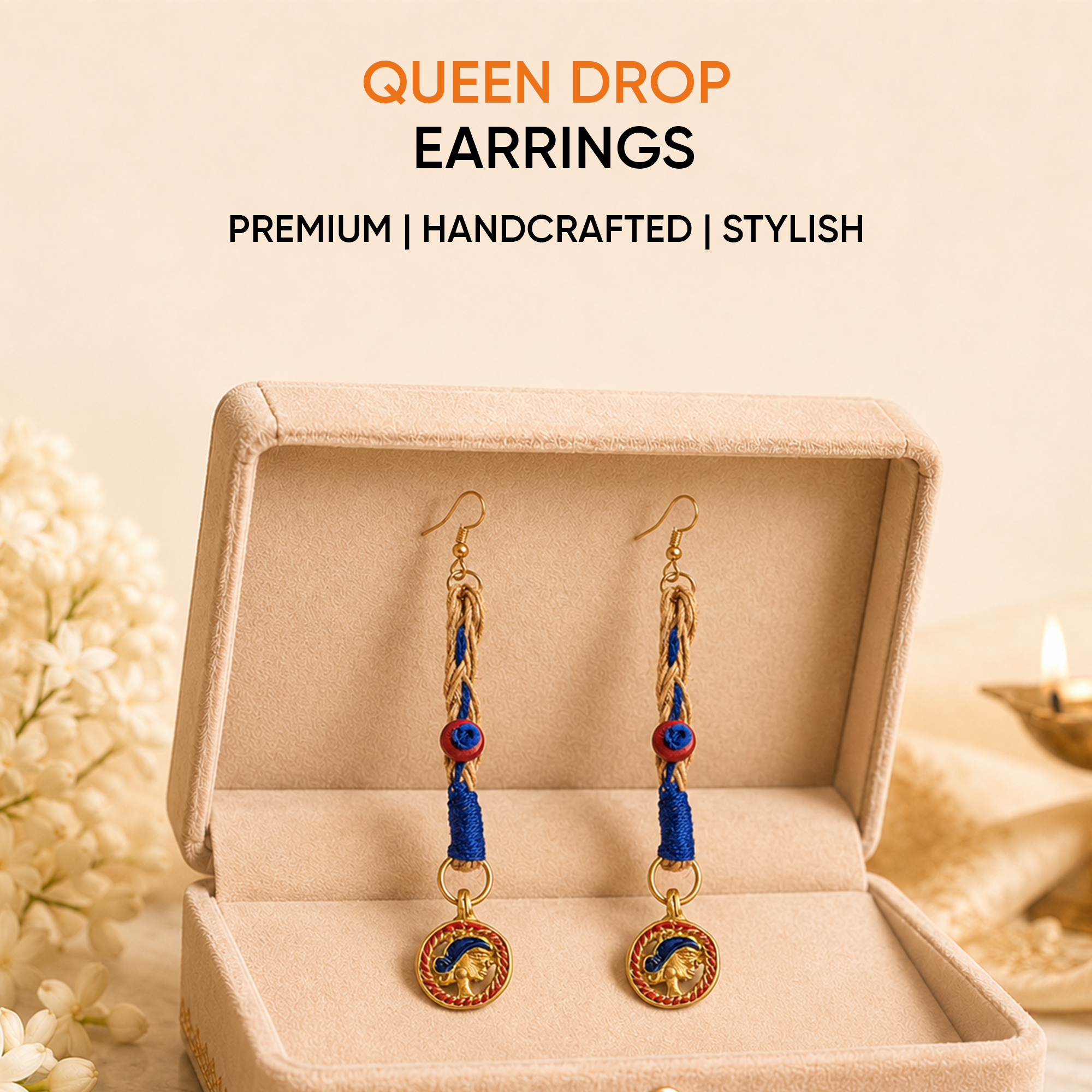 Queen's Drop Tribal Handcrafted Earrings