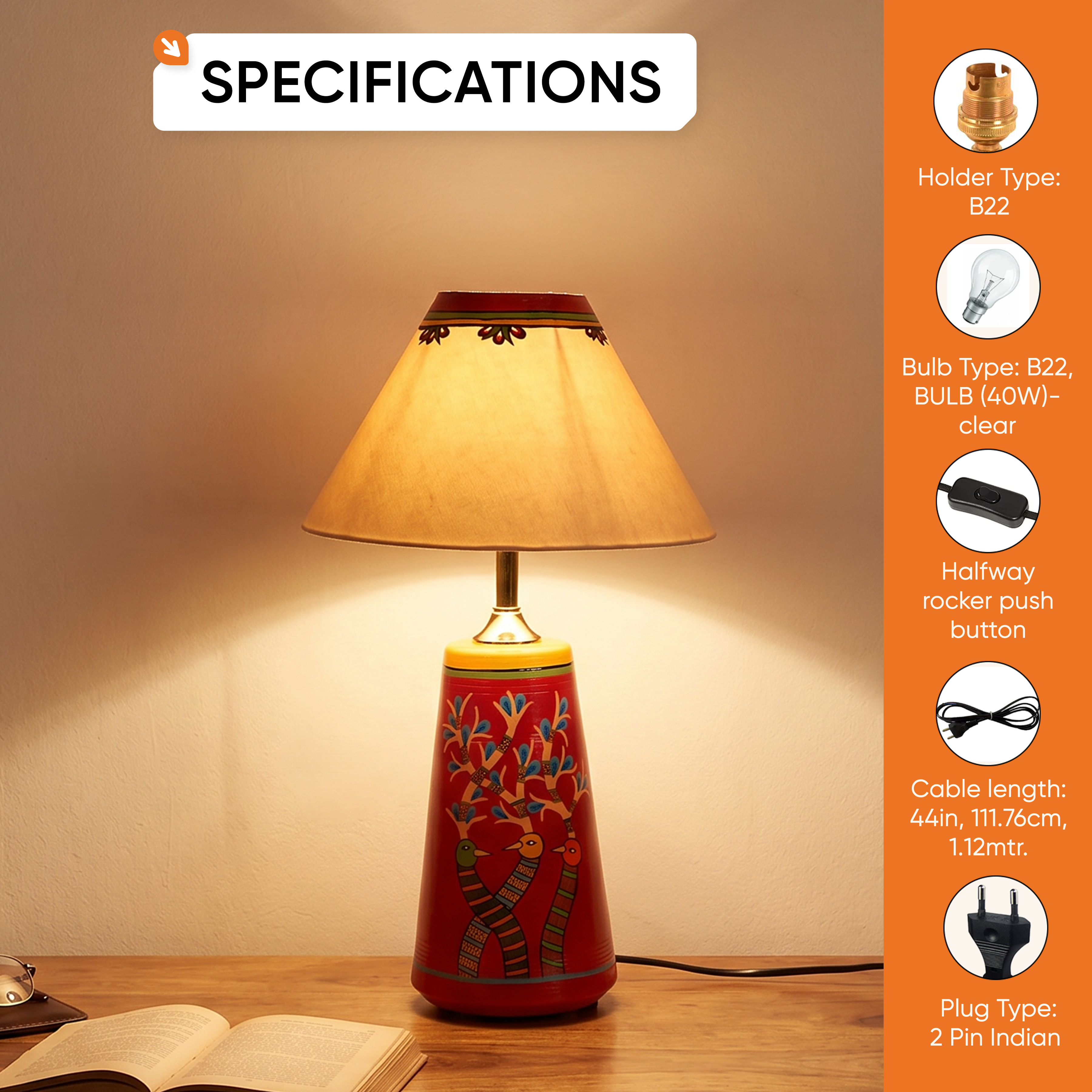 Chirping Birds Pyramid table Lamp