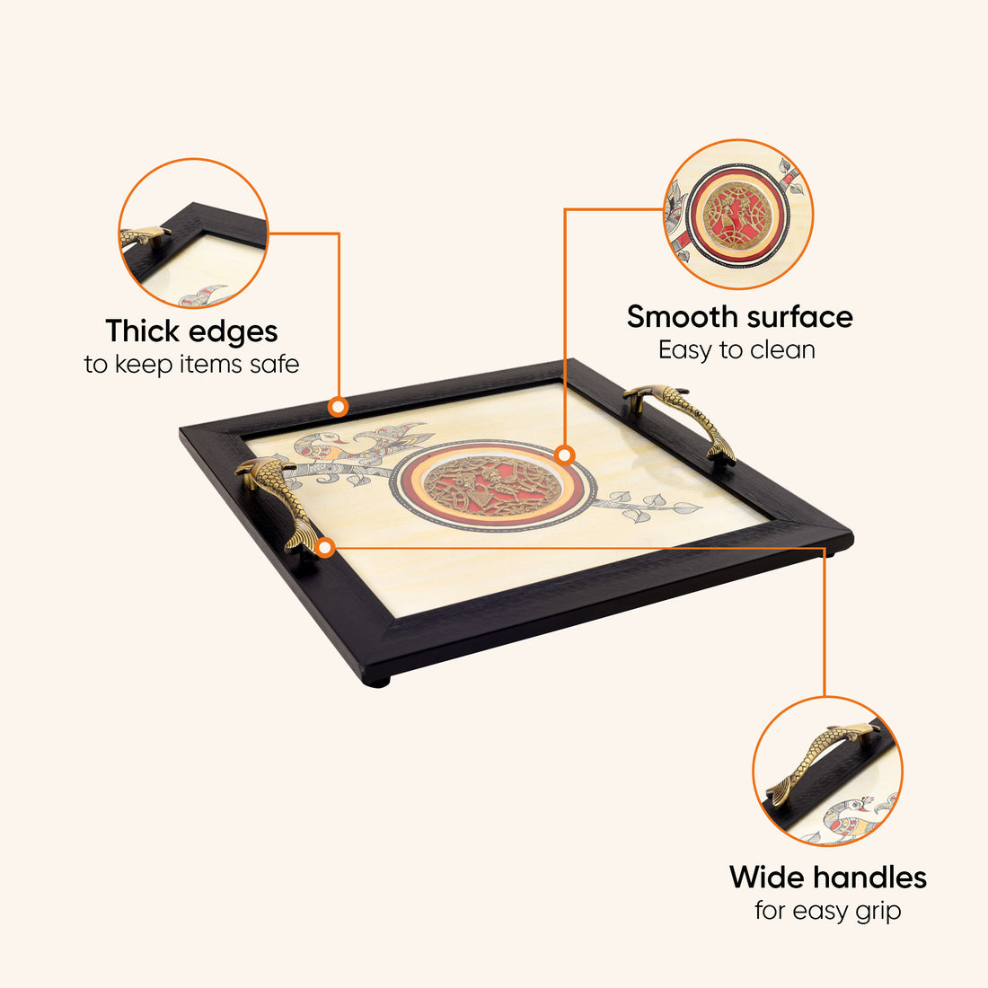 Artisan's Harmony Handcrafted Tray