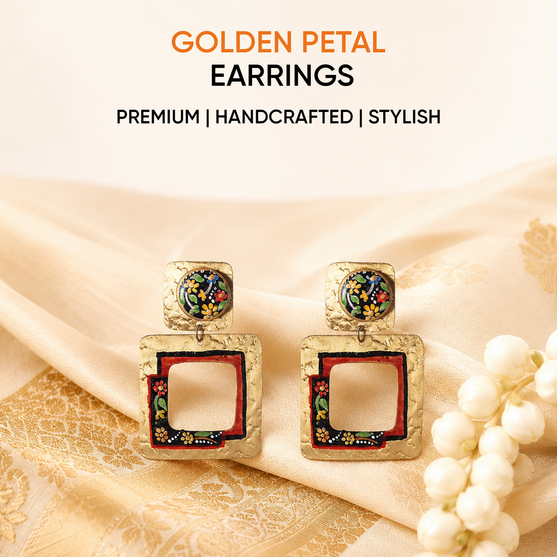 Golden Petal Earrings