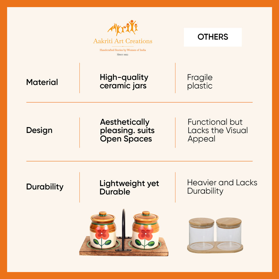 Pickle Jars Set of 2 with stand