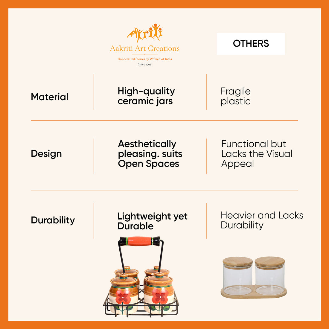 Pickle Jars Set of 4 with stand