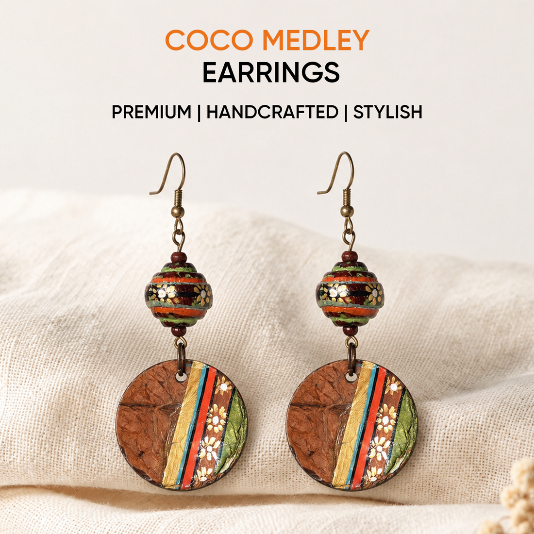 Swaying Coco Medley Ethnic Earrings