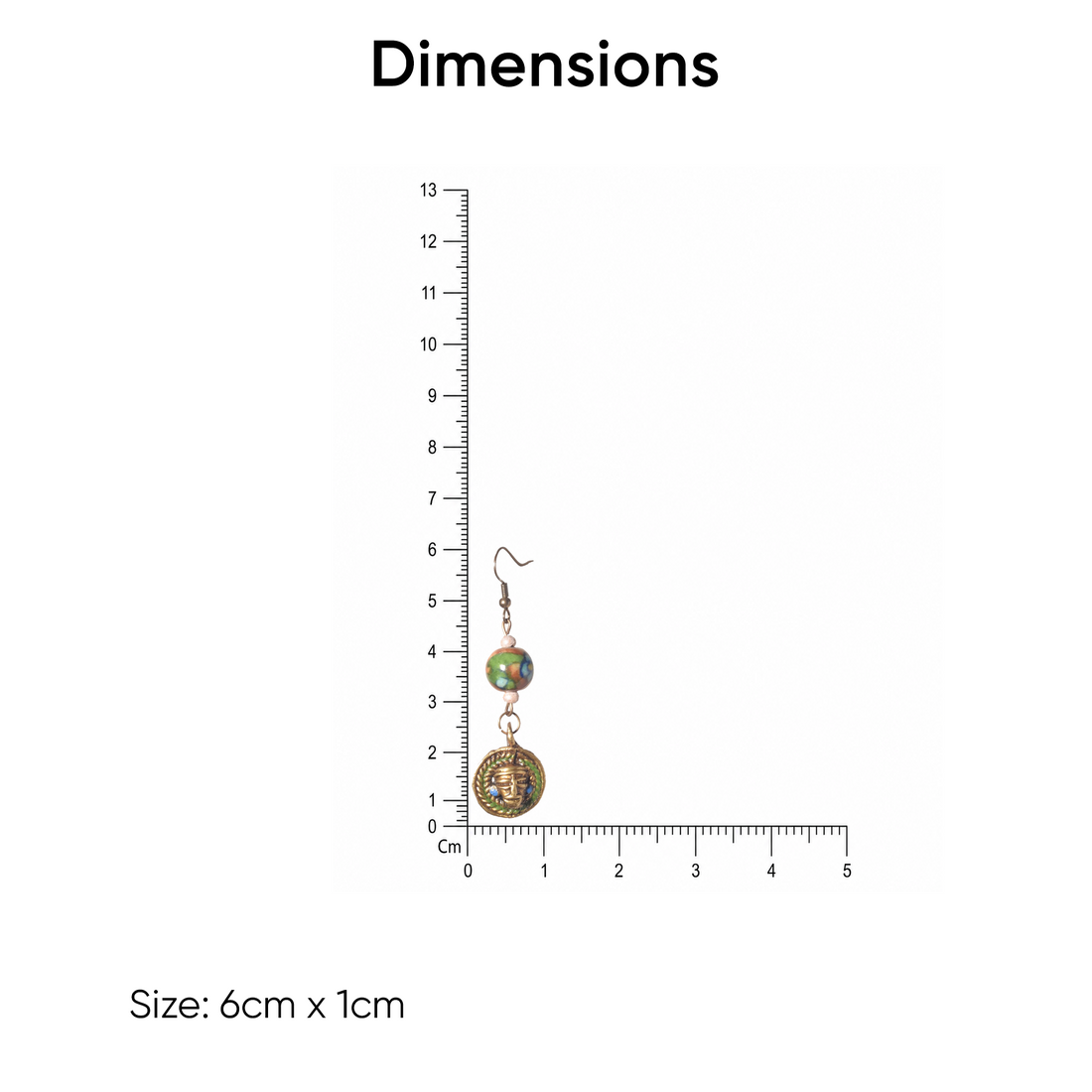 Bohemian Brass Strokes Ethnic Earrings
