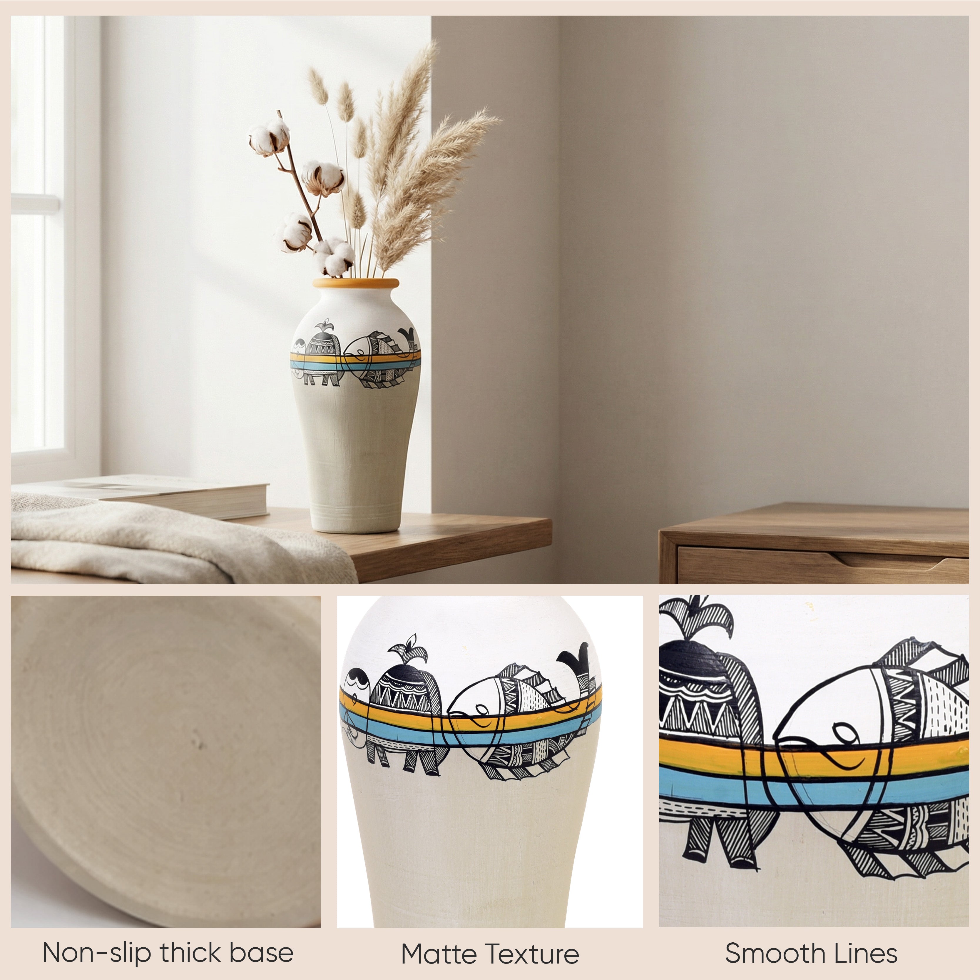 Artisanal Aura Terracotta Vase