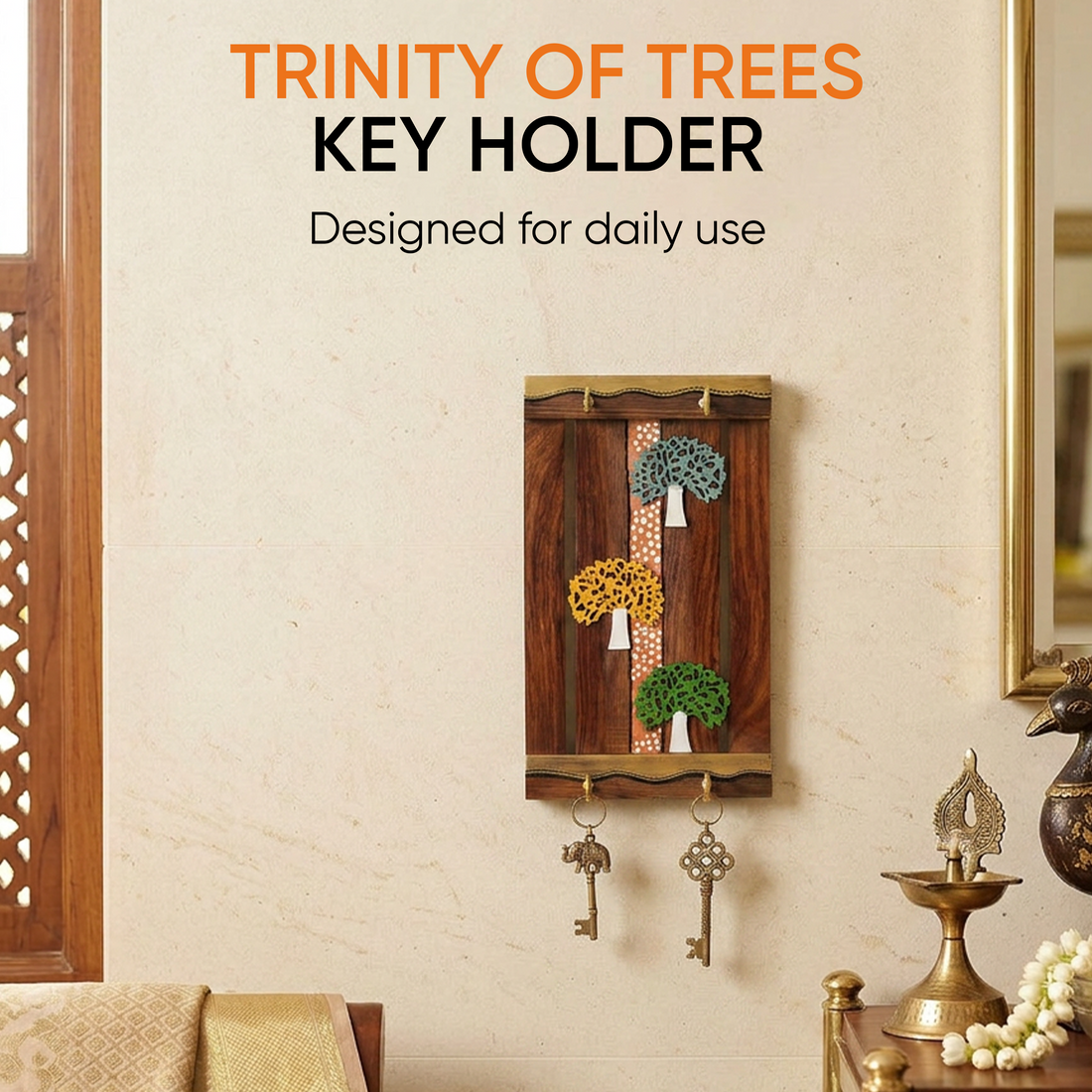 Trinity OF trees key hanger (9x5x1.5)