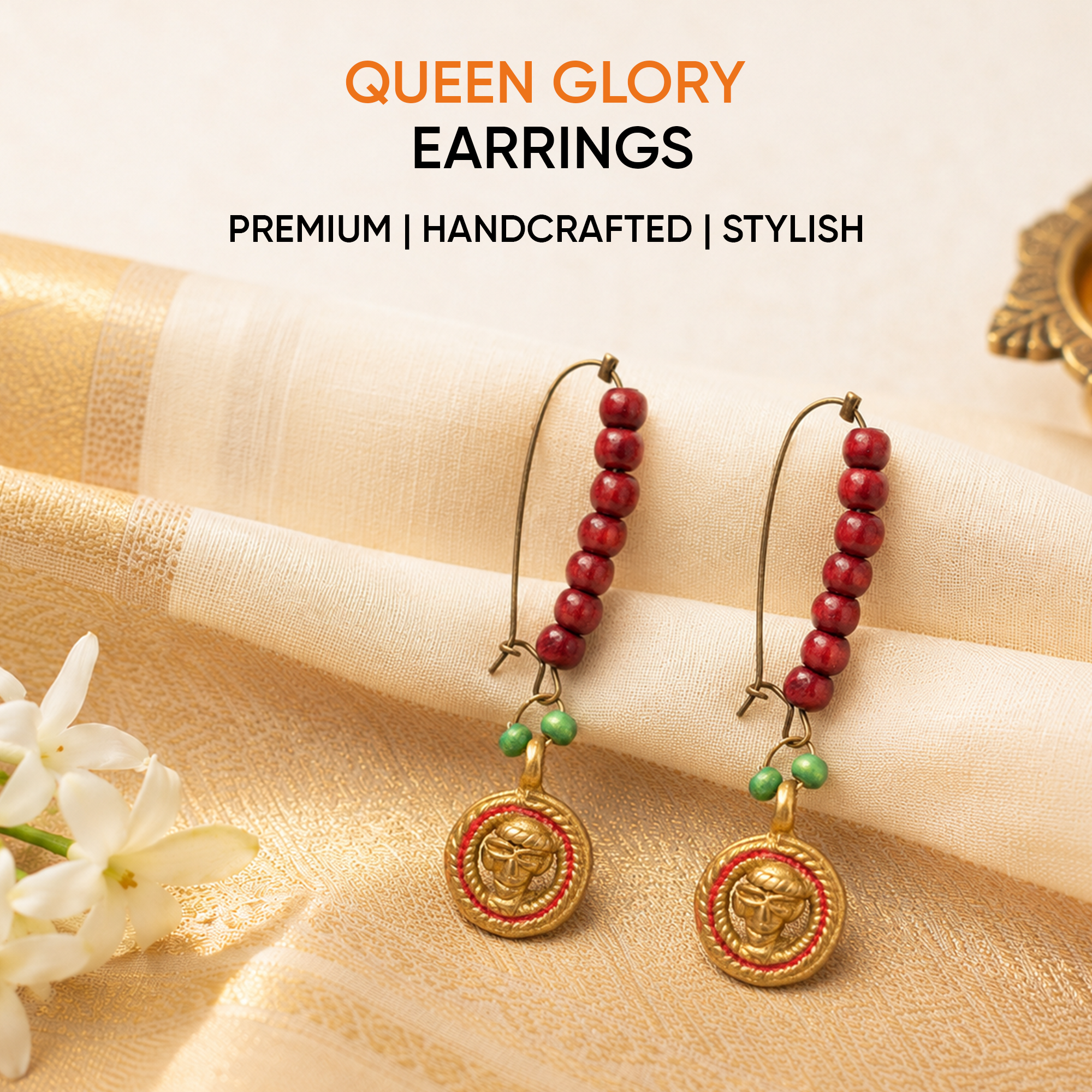 Queens Glory Handcrafted Tribal Earrings