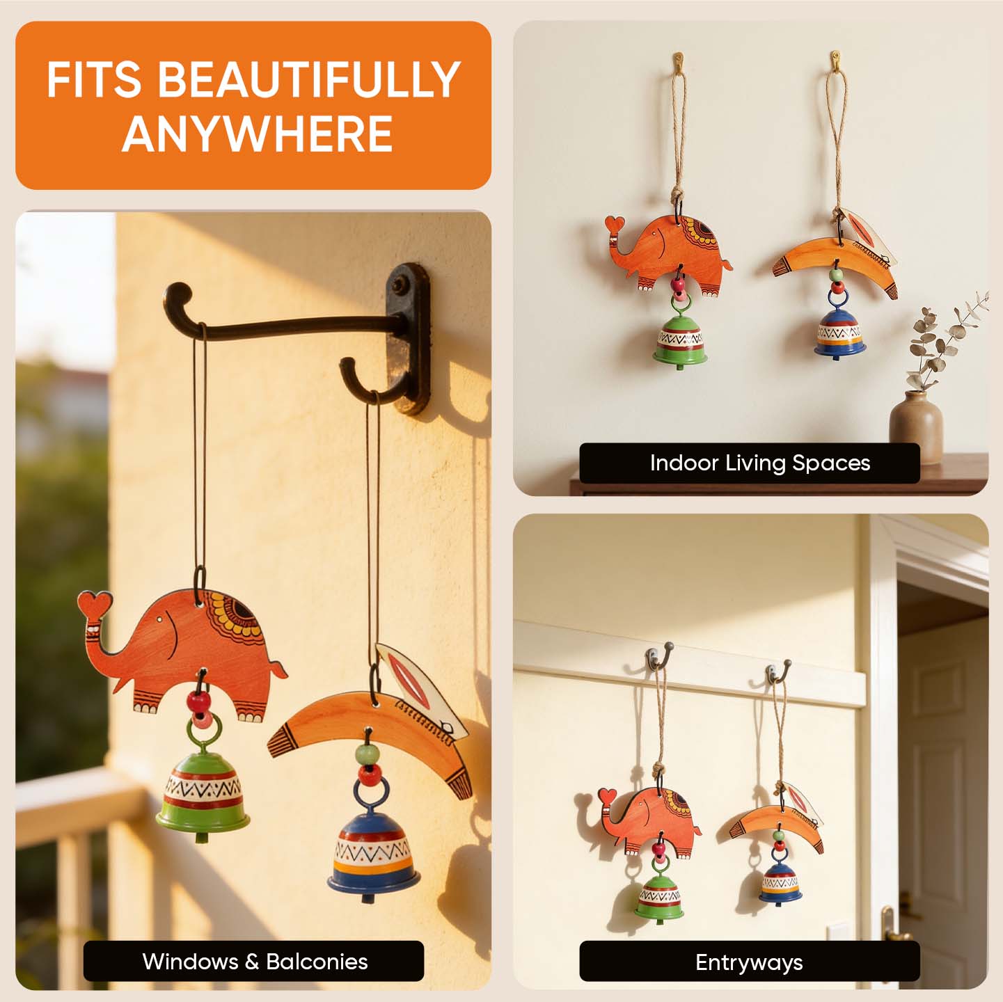 Elephant & Toucan Harmony Wind Chime Set
