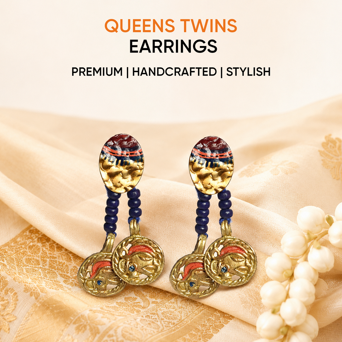 Queens Twins Handcrafted Tribal Earrings