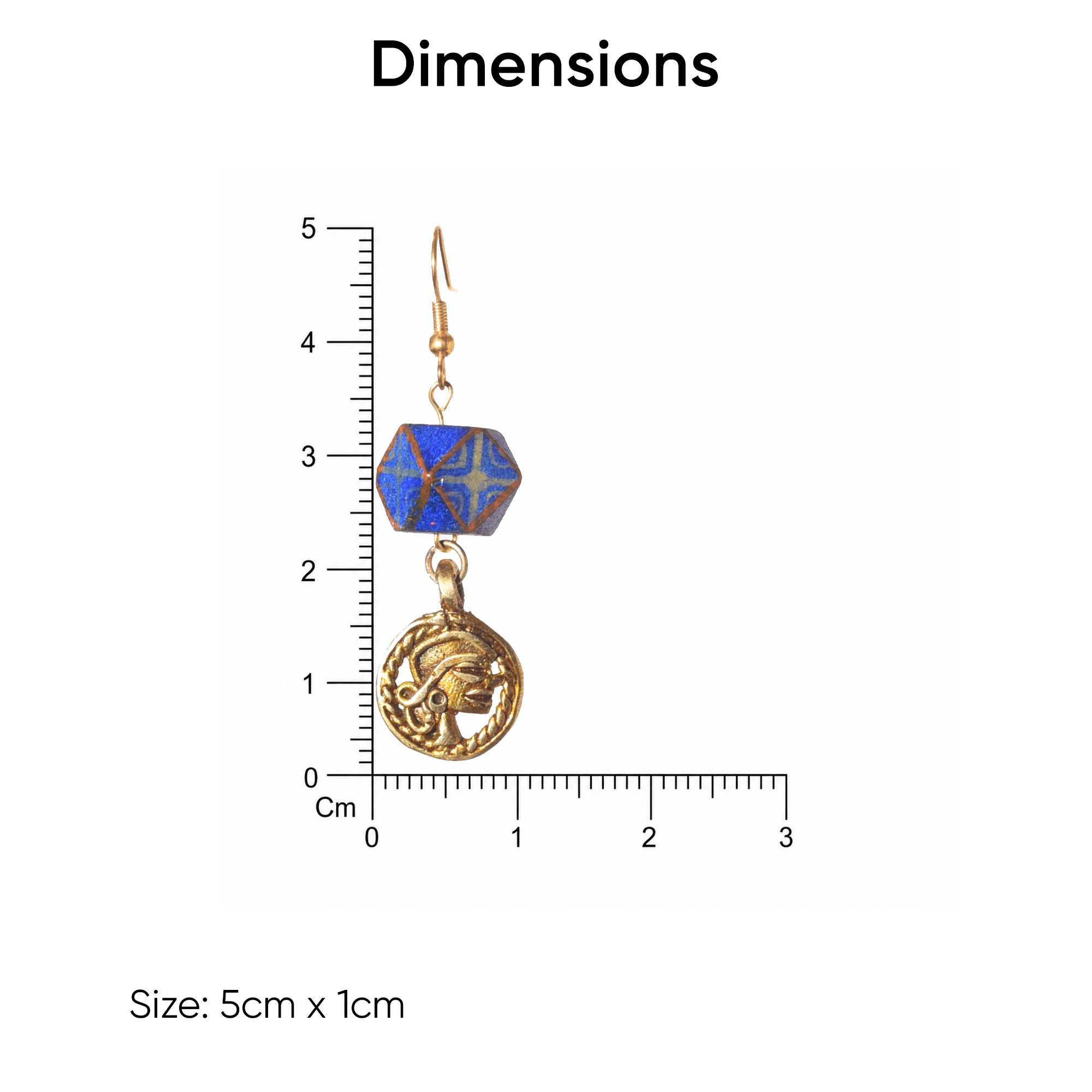 Abstract Gild Charms Ethnic Earrings