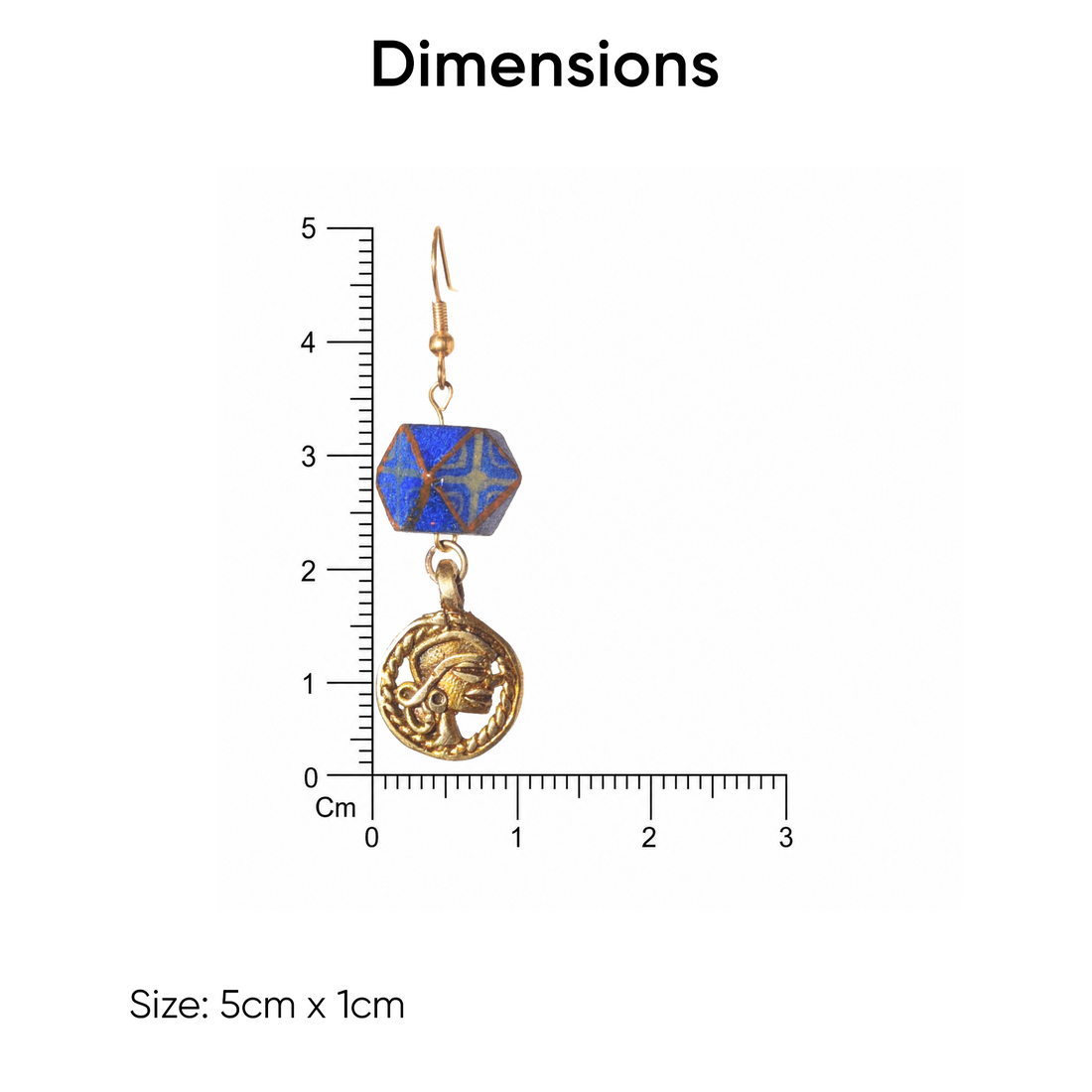 Abstract Gild Charms Ethnic Earrings