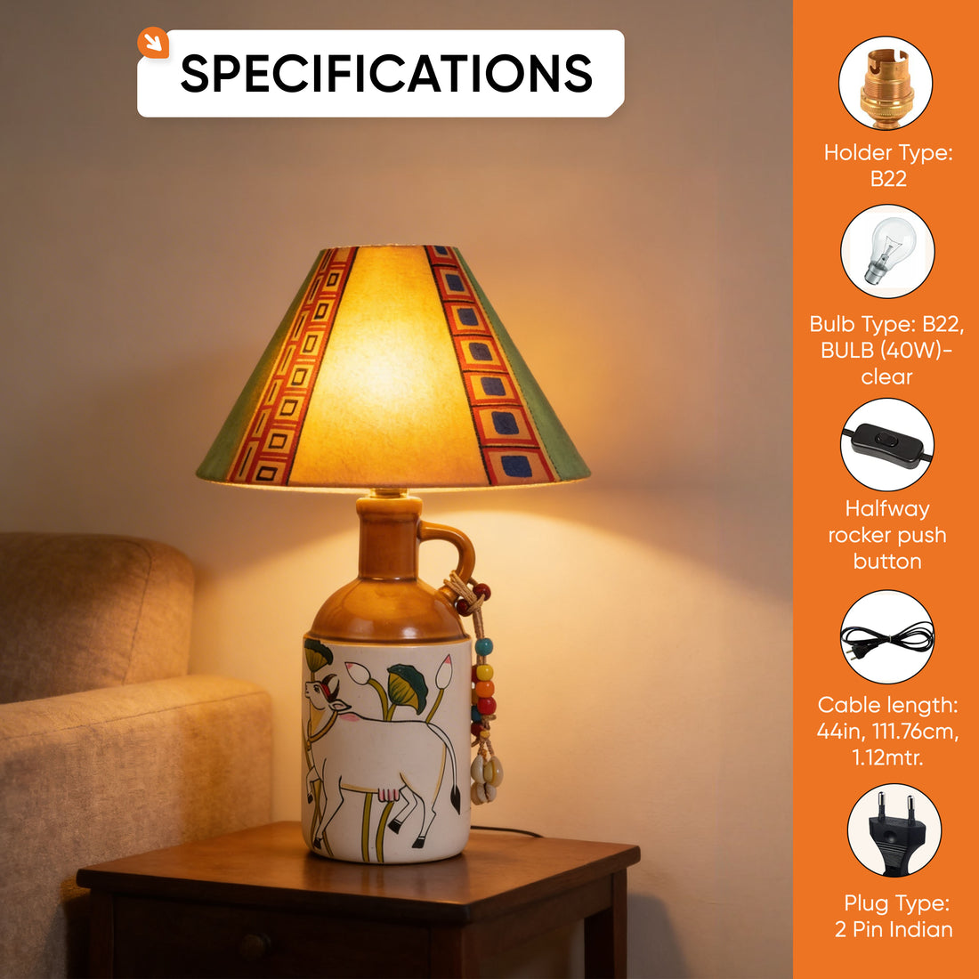 Royal Beige Radiance Ceramic Lamp & Shade
