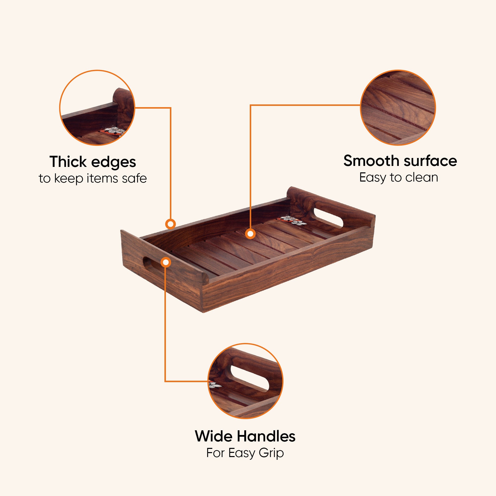 Timeless Elegance Rosewood Tray